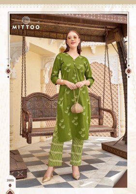 Mittoo Floral Style Cotton Flex Printed Co-Ord Set Collection co ord set catalogs