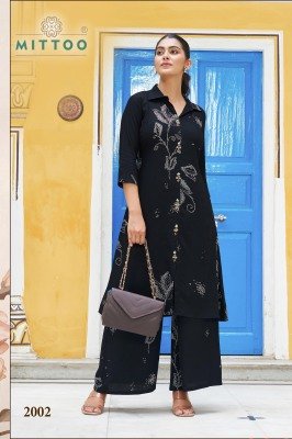 Mittoo Indrani Designer Printed Rayon Top Bottom Wholesale kurtis catalogs