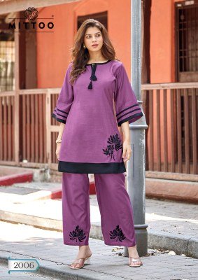 Mittoo Marine Life Viscose Weaving Co-Ord Set with Thread Work co ord set catalogs