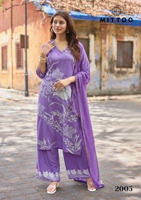 Mittoo Natasha Rayon Print Kurti Pant with Nazmin Chiffon Dupatta kurti pant with dupatta Catalogs