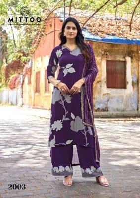 Mittoo Natasha Rayon Print Kurti Pant with Nazmin Chiffon Dupatta kurti pant with dupatta Catalogs