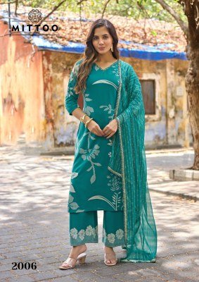Mittoo Natasha Rayon Print Kurti Pant with Nazmin Chiffon Dupatta kurti pant with dupatta Catalogs
