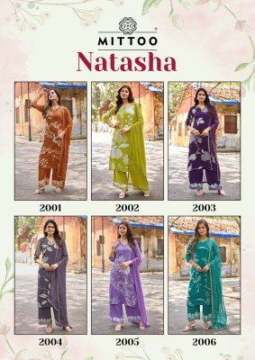 Mittoo Natasha Rayon Print Kurti Pant with Nazmin Chiffon Dupatta kurti pant with dupatta Catalogs