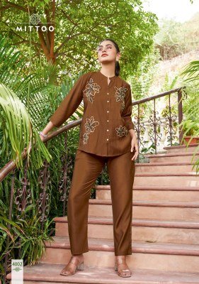 Mittoo Pranjal Viscose Kurti Catalogs Top And Bottom Set Weaving And Handwork Elegance Wholesale kurtis catalogs