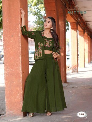 Mittoo Ruksat Mul Chanderi 3 Piece Kurti Koti Set with Bottom Indo Western