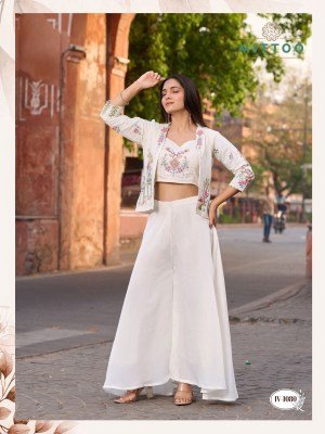 Mittoo Ruksat Mul Chanderi 3 Piece Kurti Koti Set with Bottom Indo Western