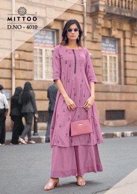 Mittoo Toral Vol 2  Rayon Print Set with Handwork co ord set catalogs