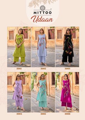 Mittoo Udaan Dhabu Cotton Thread & Khatli Work Kurti Pant Set kurtis catalogs