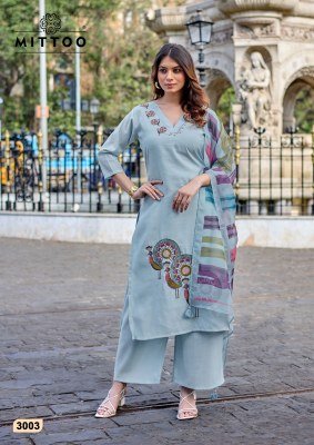 Mittoo Vanshika Wholesale Roman Silk Suits Catalog  readymade suit catalogs