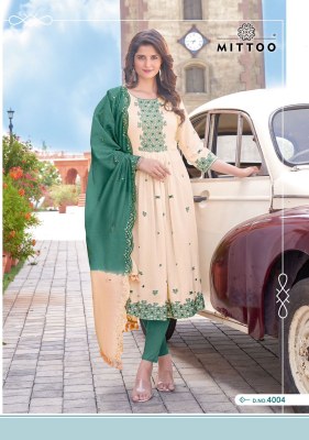 Mittoo by Antra reyon wrinkle designer readymade suit catalogue at wholesale price readymade suit catalogs