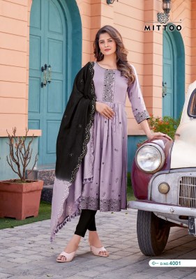 Mittoo by Antra reyon wrinkle designer readymade suit catalogue at wholesale price readymade suit catalogs