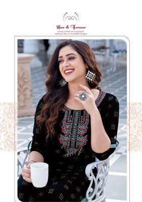 Mittoo by Bandhan vol 4 reyon printed hand embroidered kurti catalogue at wholesale price  kurtis catalogs