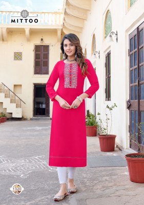 Mittoo by Palak vol 37 heavy rayon embroidered fancy kurti catalogue at low rate kurtis catalogs