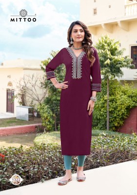 Mittoo by Palak vol 37 heavy rayon embroidered fancy kurti catalogue at low rate kurtis catalogs