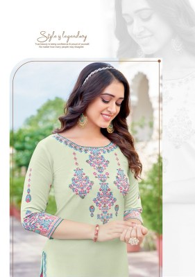 Mittoo by Rihana vol 3 heavy reyon printed handwork kurti catalogue at low rate kurtis catalogs