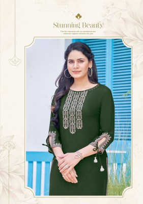 Mittoo by Styli heavy reyon embroidered kurti catalogue at affordable rate kurtis catalogs