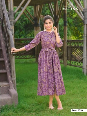 Mittoo by Trendy vol 2 fancy reyon printed tunic style kurti catalogue at low rate kurtis catalogs