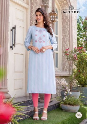 Mittoo presents Chand rayon weaving embroidery work Kurti wholesaler price in India  kurtis catalogs