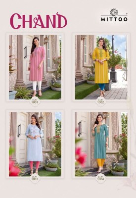 Mittoo presents Chand rayon weaving embroidery work Kurti wholesaler price in India  kurtis catalogs