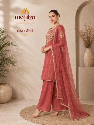 Mohilya D.No. 251 Mal Shimmer Elegant Wear 3-Piece Combo Set Size wise Combo Set