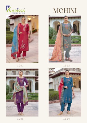 Mohini by Karissa Premium Cotton Embroidered Kurti pant and dupatta  collection at low price readymade suit catalogs