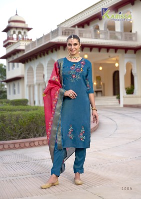 Mohini by Karissa Premium Cotton Embroidered Kurti pant and dupatta  collection at low price readymade suit catalogs