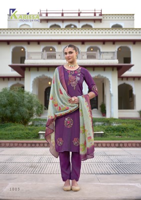 Mohini by Karissa Premium Cotton Embroidered Kurti pant and dupatta  collection at low price readymade suit catalogs