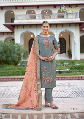 Mohini by Karissa Premium Cotton Embroidered Kurti pant and dupatta  collection at low price readymade suit catalogs
