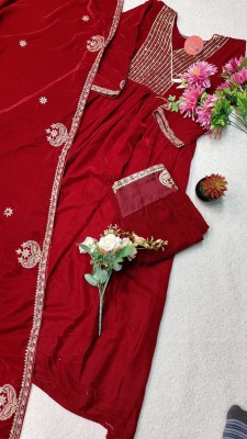 Mohini velvet A product by Afsana heavy top velvet  beautiful embroidered sequence  readymade suit catalogs