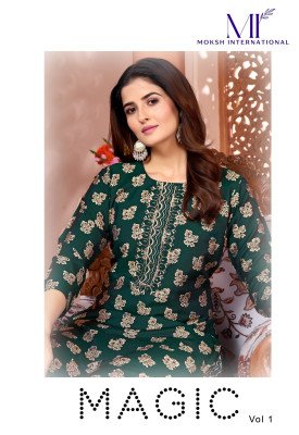 Moksh International Magic Vol 1 Premium Royal Silk Handwork Suit Set Kurti Collection Wholesale Moksh International 