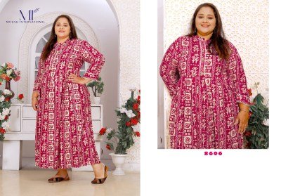 Moksh International by Big Size Vol 2 Premium Riyon export quality Long Kurti  catalog at wholesale price kurtis catalogs