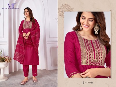 Moksh international by Rangoli vol 1 heavy embroidered kurti pant and dupatta catalogue at wholesale price readymade suit catalogs