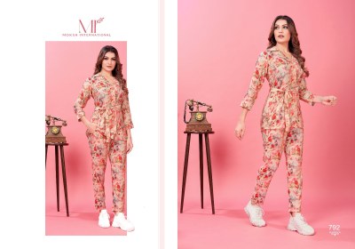 Moksh international by queen premium reyon export quality co ord set at wholesale price  Amavi
