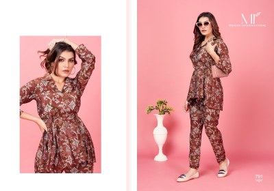 Moksh international by queen premium chanderi silk export quality co ord set at wholesale price  kurtis catalogs
