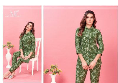Moksh international by queen premium chanderi silk export quality co ord set at wholesale price  kurtis catalogs