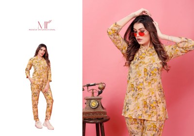 Moksh international by queen premium reyon export quality co ord set at wholesale price  kurtis catalogs