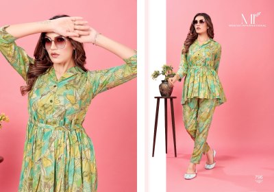 Moksh international by queen premium reyon export quality co ord set at wholesale price  kurtis catalogs