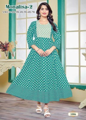 Monalisa 2 heavy reyon gold print embroidered neck kurti catalogue at affordble rate kurtis catalogs