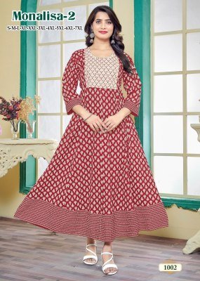 Monalisa 2 heavy reyon gold print embroidered neck kurti catalogue at affordble rate kurtis catalogs