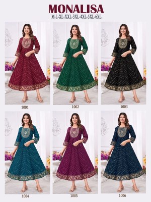 Monalisa present heavy rayon gold printed embroidered kurti ctalogue at low rate kurtis catalogs