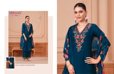 Monalisa vol 6 by Lily and lali Fancy Embroidered Work  Kurti Pant  with Dupatta catalogue at low price readymade suit catalogs
