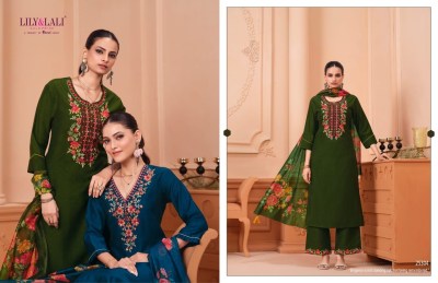 Monalisa vol 6 by Lily and lali Fancy Embroidered Work  Kurti Pant  with Dupatta catalogue at low price readymade suit catalogs