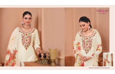 Monalisa vol 6 by Lily and lali Fancy Embroidered Work  Kurti Pant  with Dupatta catalogue at low price readymade suit catalogs