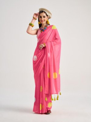 Mono.Poley Polka Pops Archie Georgette Digital Printed Saree with Fancy Latkans sarees catalogs
