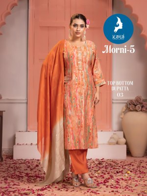 Morni 5 by Kaya Foil printed Fancy Kurti pant and dupatta catalogue at affordable rate readymade suit catalogs