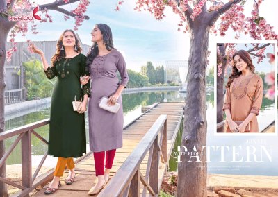 Morni by Akshar textile heavy reyon handwork fancy kurti catalogue at affordable rate kurtis catalogs