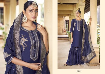 Morni by Sweety fashion dola silk banarasi fancy sharara suit catalogue at affordable rate readymade suit catalogs
