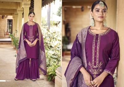 Morni by Sweety fashion dola silk banarasi fancy sharara suit catalogue at affordable rate readymade suit catalogs