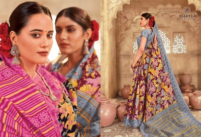 Mother india vol 55 by Deeptex Heavy Cotton printed fancy saree collection at affordable rate sarees catalogs