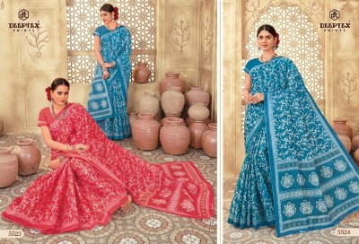 Mother india vol 55 by Deeptex Heavy Cotton printed fancy saree collection at affordable rate sarees catalogs